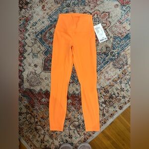 NWT Orange Lululemon Align Size 4